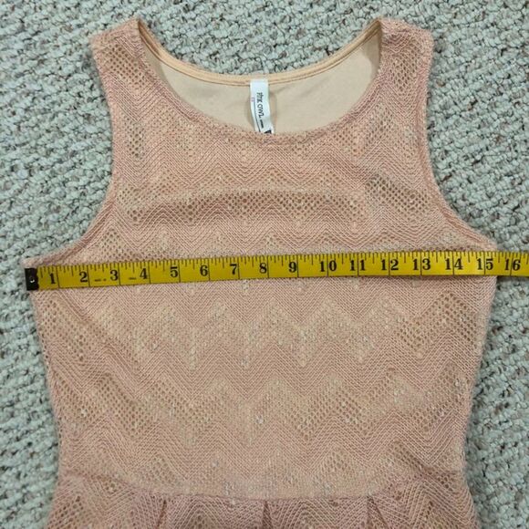 Y2K Peach Pink Owl Apparel Sleeveless Skater Fit and Flare Dress - Size Small - Picture 6 of 11